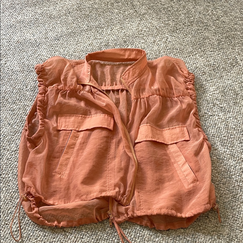 Women's Orange Sleeveless Top